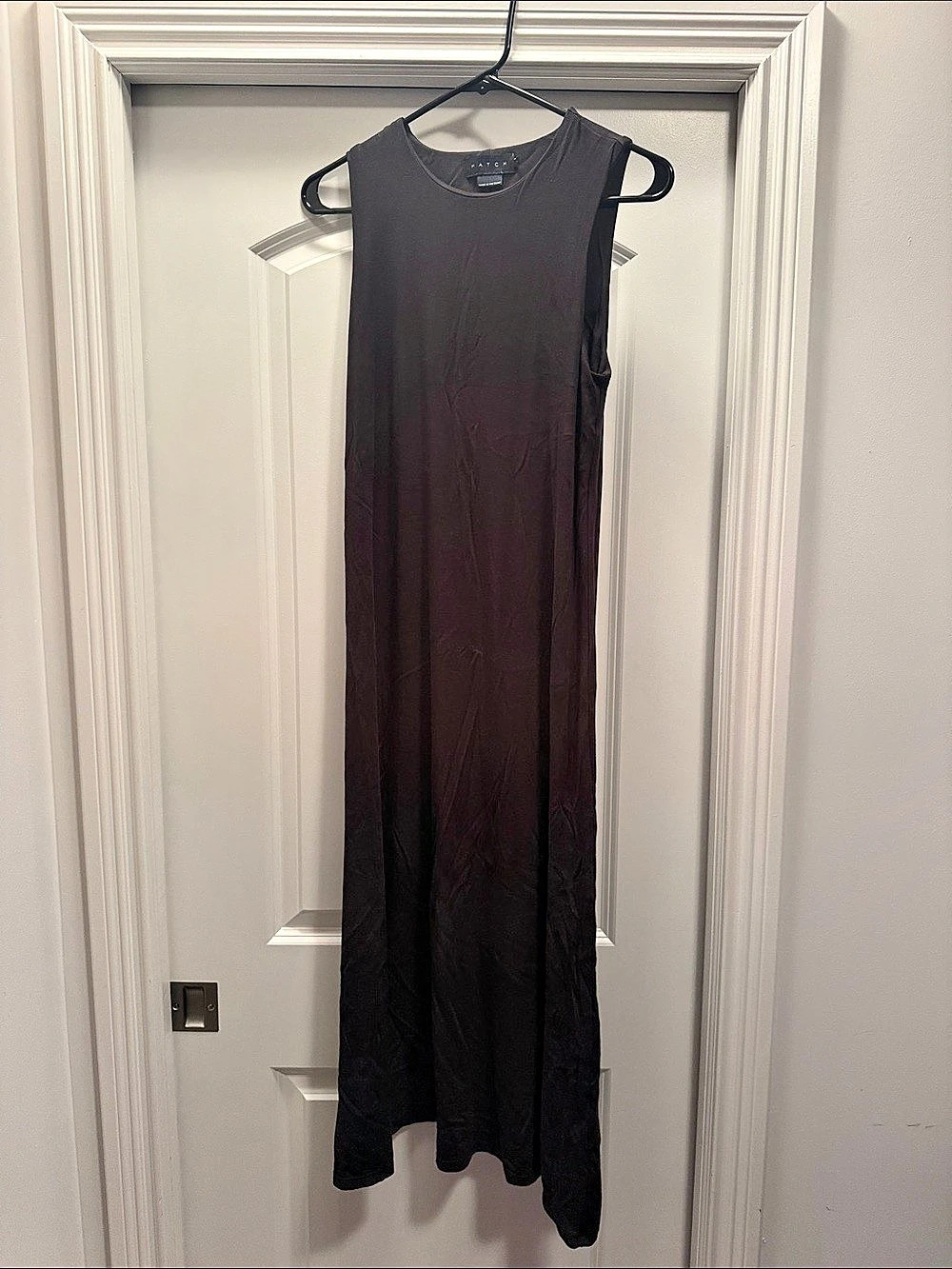 HATCH Maternity Scoop Neck Long Dress Maxi Dress in Black